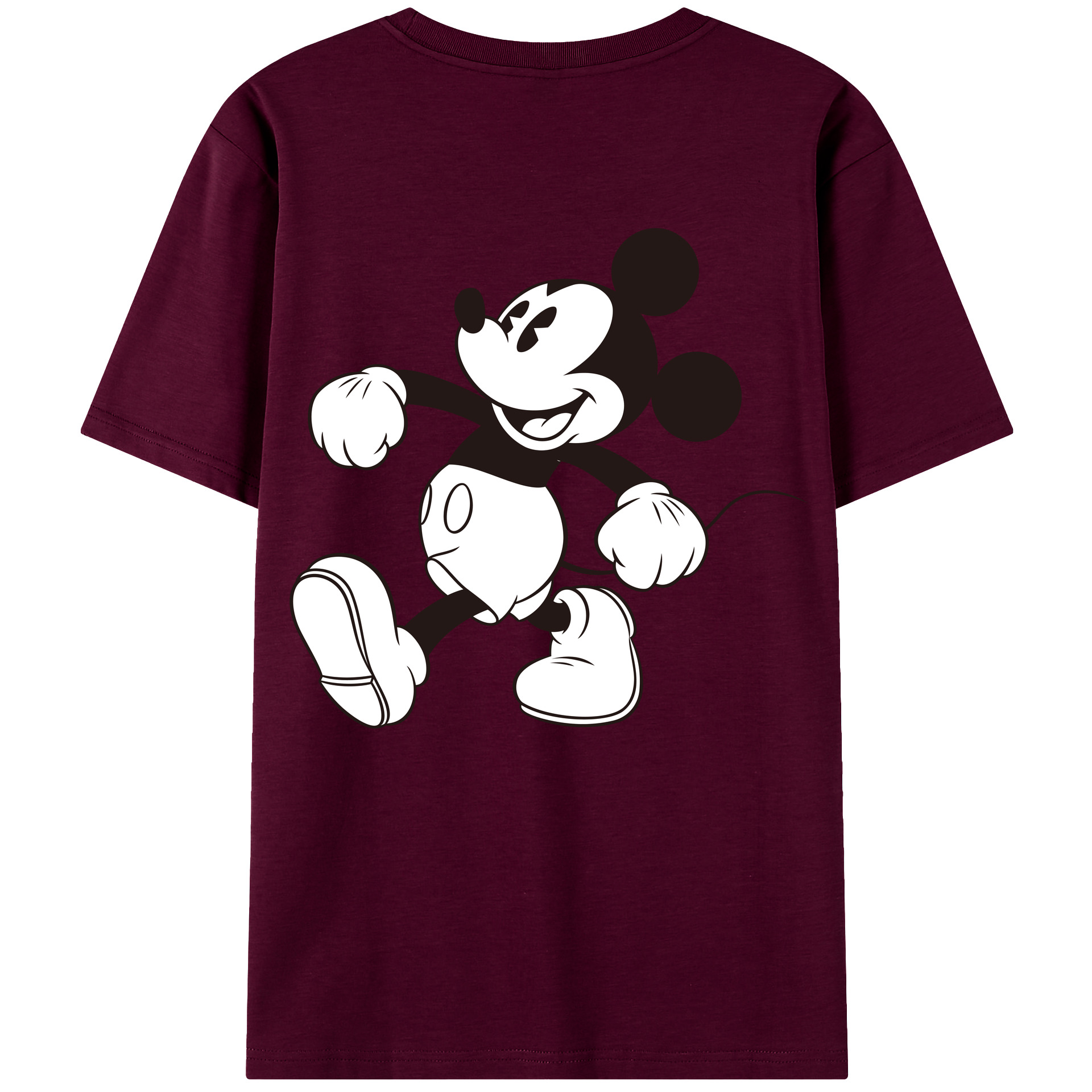 （画像用） ミッキーマウス Mickey Mouse レディース半袖Tシャツ(バックプリント)